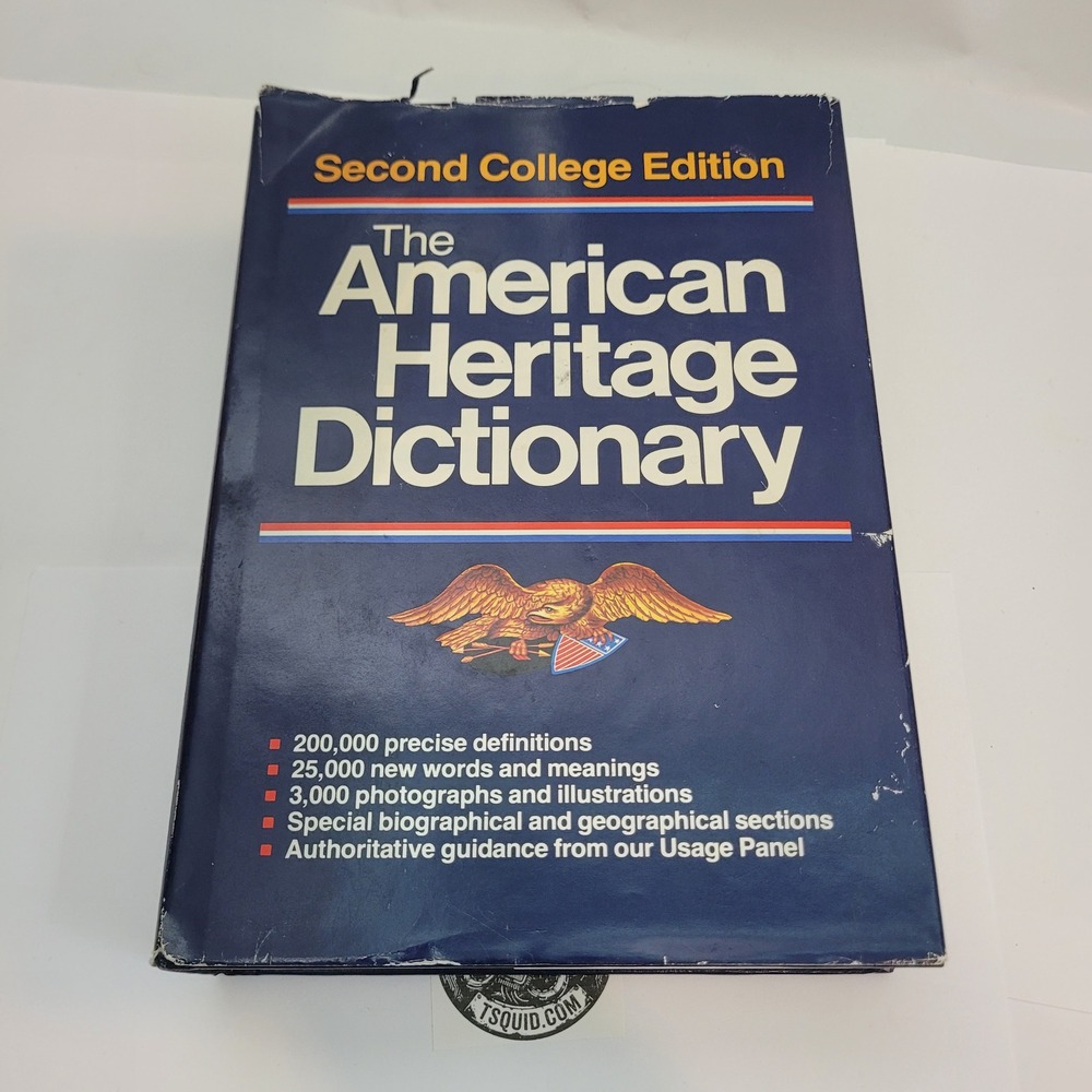 Houghton Mifflin American Heritage Dictionary Second College Edition Hardcover